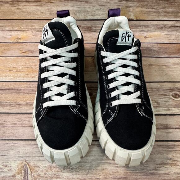 Eytys Womens 90s Style Black Chunky Sole Platform Y2K Sneakers 8.5 - Picture 3 of 10